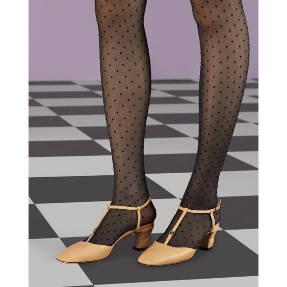 Gucci Nappa Leather T-Strap Marmont Double G Sand Slingback 37 - Picture 4 of 16